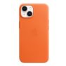 Apple Coque en cuir iPhone 14 Orange sticky