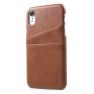 Casecentive Coque Dos Portefeuille iPhone XR Brune  sticky