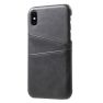 Casecentive Coque Dos Portefeuille iPhone X / XS Noire sticky