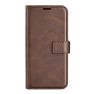 Casecentive Étui portefeuille en cuir avec fermeture iPhone 15 - Marron sticky