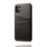 Casecentive - Coque cuir iPhone 12 Pro Max - Porte carte - Noir sticky