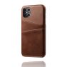 Casecentive - Coque cuir iPhone 12 Pro Max - Porte carte - Marron sticky