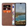 Casecentive Etui portefeuille en cuir Galaxy A50 marron sticky