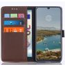 Casecentive Leren Wallet Stand case Galaxy A50 coffee sticky