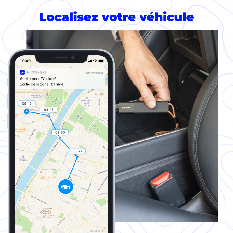 Invoxia traceur GPS / Tracker GPS enfants / voiture - Sans carte sim