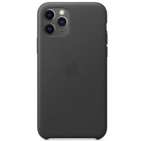 Apple - Coques iPhone 11 Pro Max en cuir - Noire