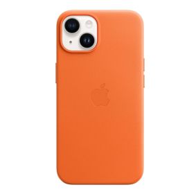 Apple Coque en cuir iPhone 14 Plus Orange