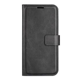 Casecentive Étui portefeuille en cuir avec fermeture iPhone 15 - Noir