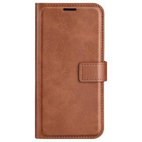 Casecentive Étui portefeuille en cuir avec fermeture iPhone 16 Pro - Camel