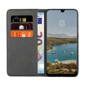 Casecentive Etui portefeuille en cuir Galaxy A50 Noir