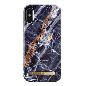 iDeal of Sweden Fashion Case iPhone X / XS Midnight Blauw Marble