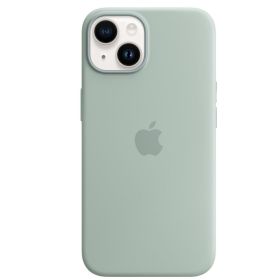 Apple Coque Silicone MagSafe iPhone 14 - Bleu Cactus