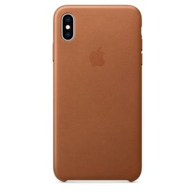 Apple Coque en cuir iPhone XS Max Brun