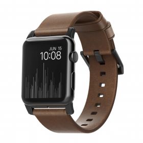 Nomad Modern Bracelet en cuir Apple Watch 42mm / 44mm / 45mm / 49mm Noir